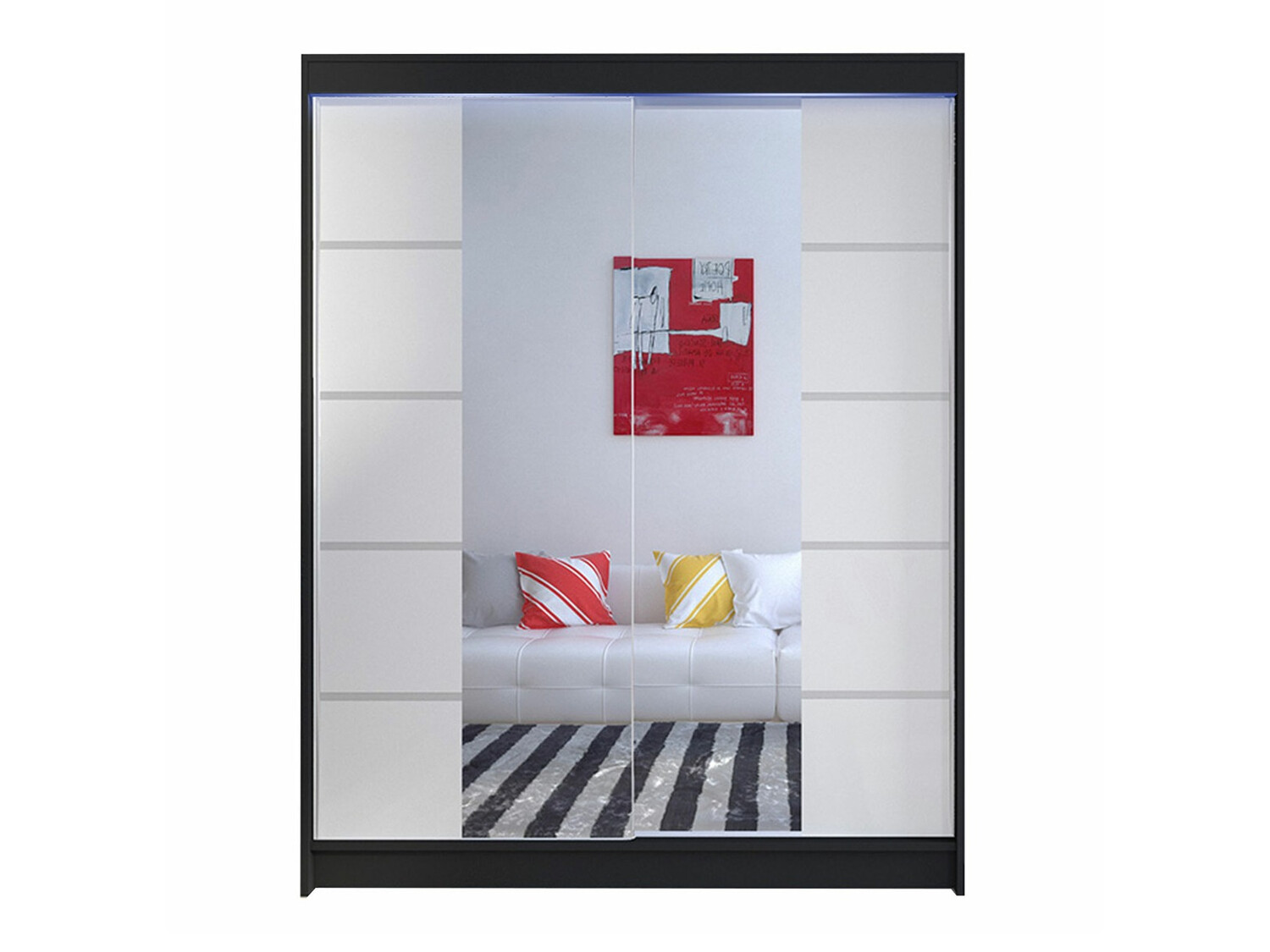 Ormar Closico Vastor V (Crna + Bijela)