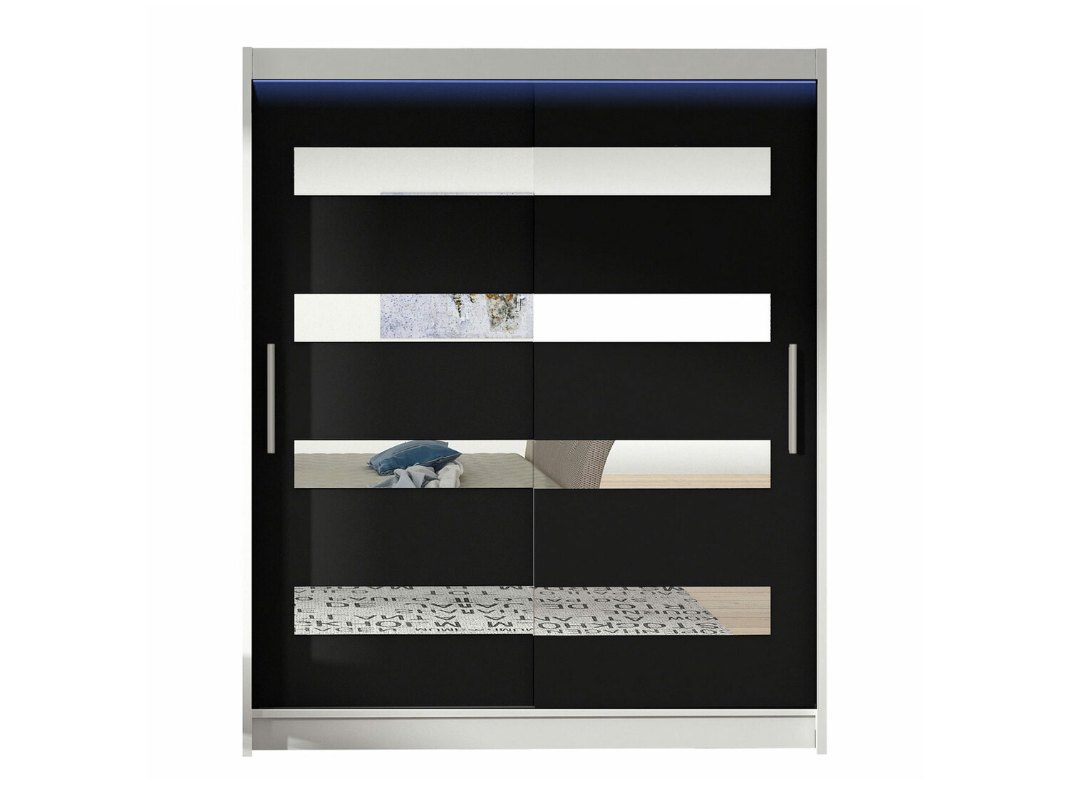 Ormar Closico 136 (Bijela + Crna)