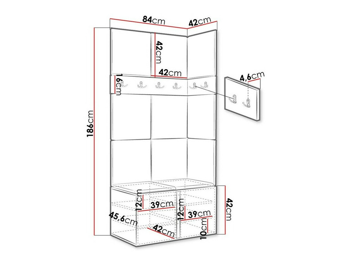 Set za hodnik Hartford 264 (Artisan hrast)