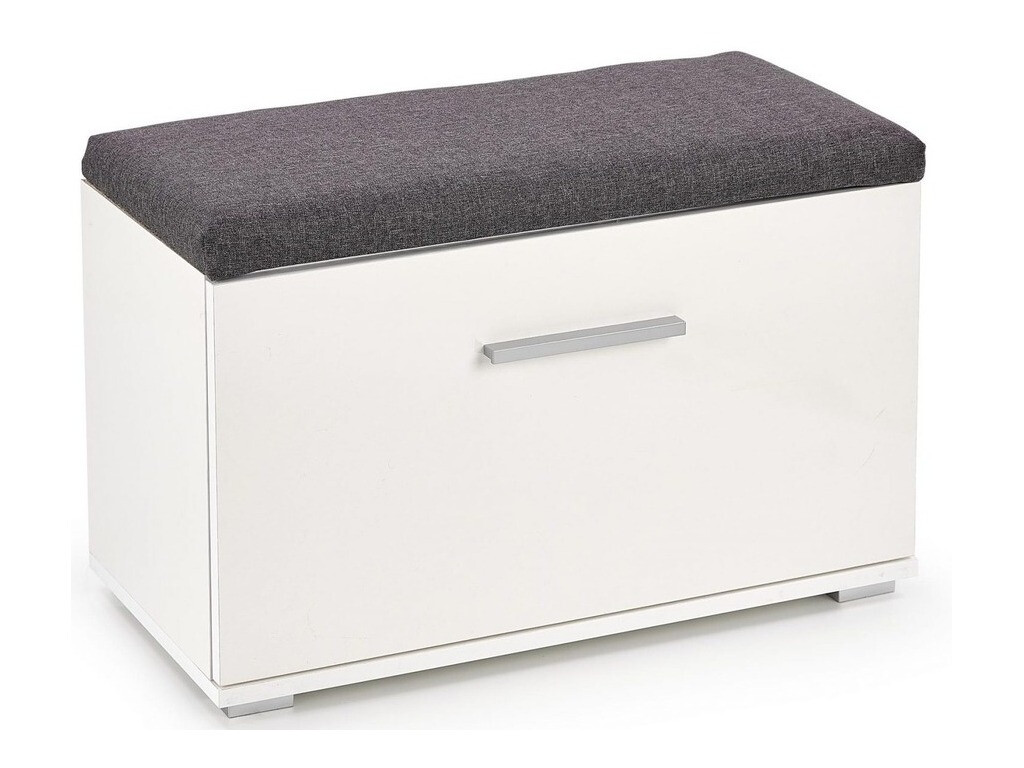 Ormarić za cipele Cirveso 117 (Bijela + Sjajno bijela + Siva)