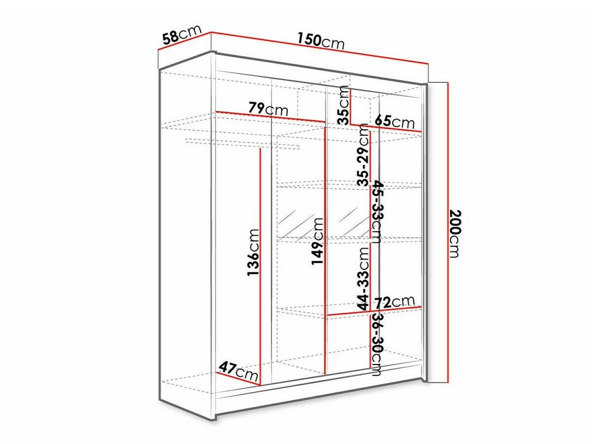 Ormar Closico 141 (Bijela + Sonoma hrast)