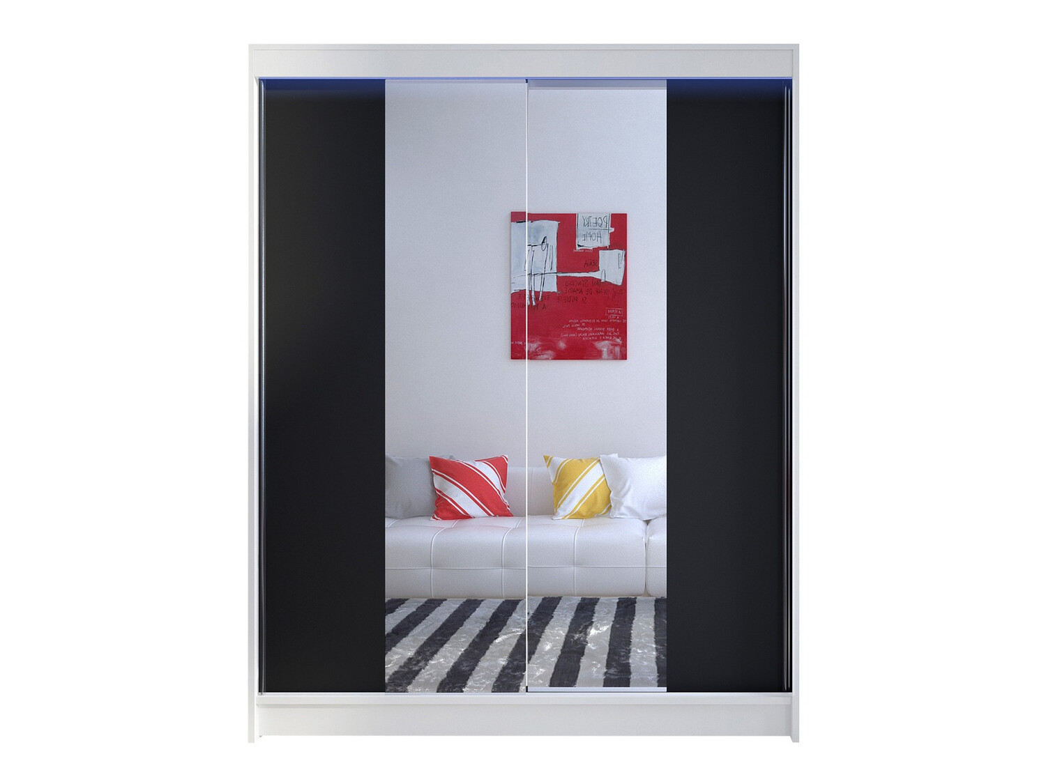 Ormar Closico Vastor II (Bijela + Crna)