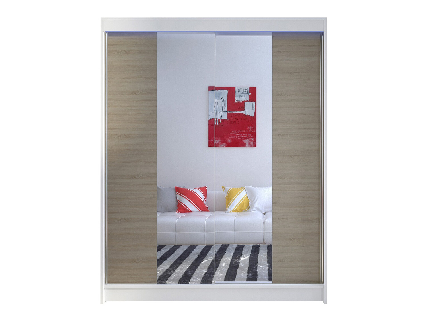 Ormar Closico Vastor II (Bijela + Sonoma hrast)