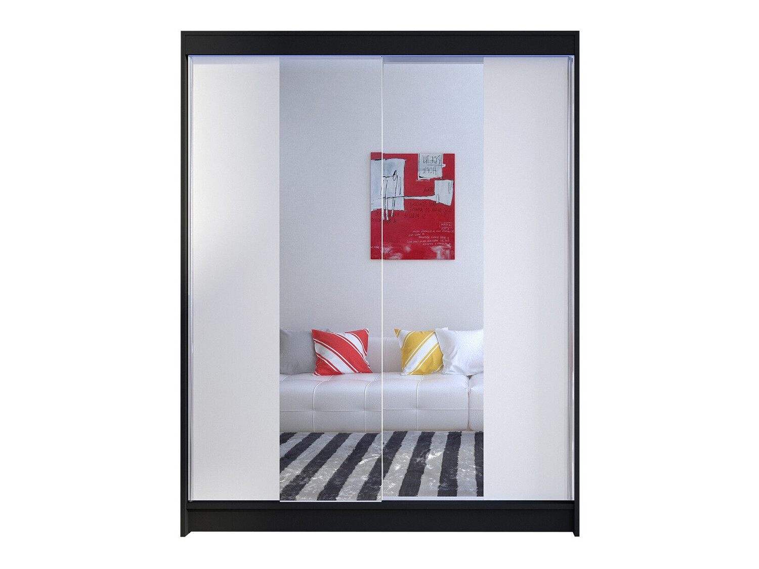 Ormar Closico Vastor II (Crna + Bijela)