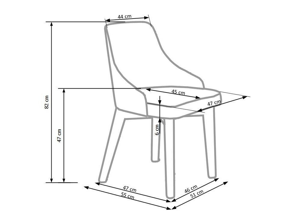 Stolica Houston 577 (Siva + Bijela)