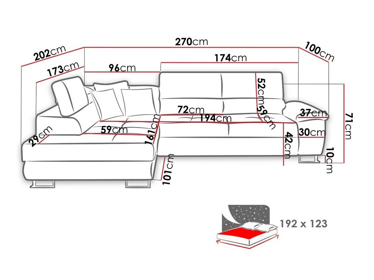 Kutna garnitura Comfivo Ruta III (Soft 011 + Lux 06)