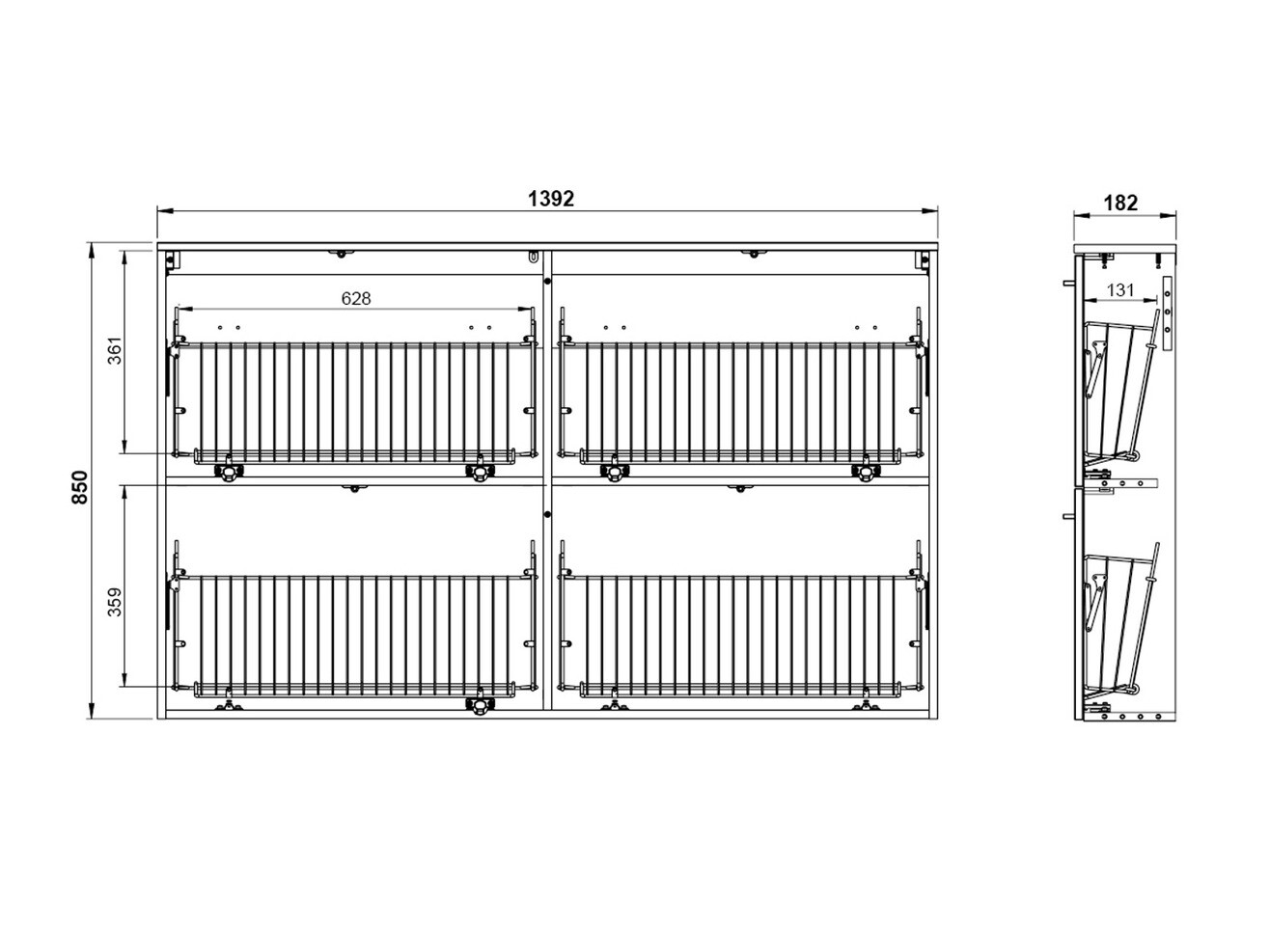Ormarić za cipele Felelmo 101 (Bijela)