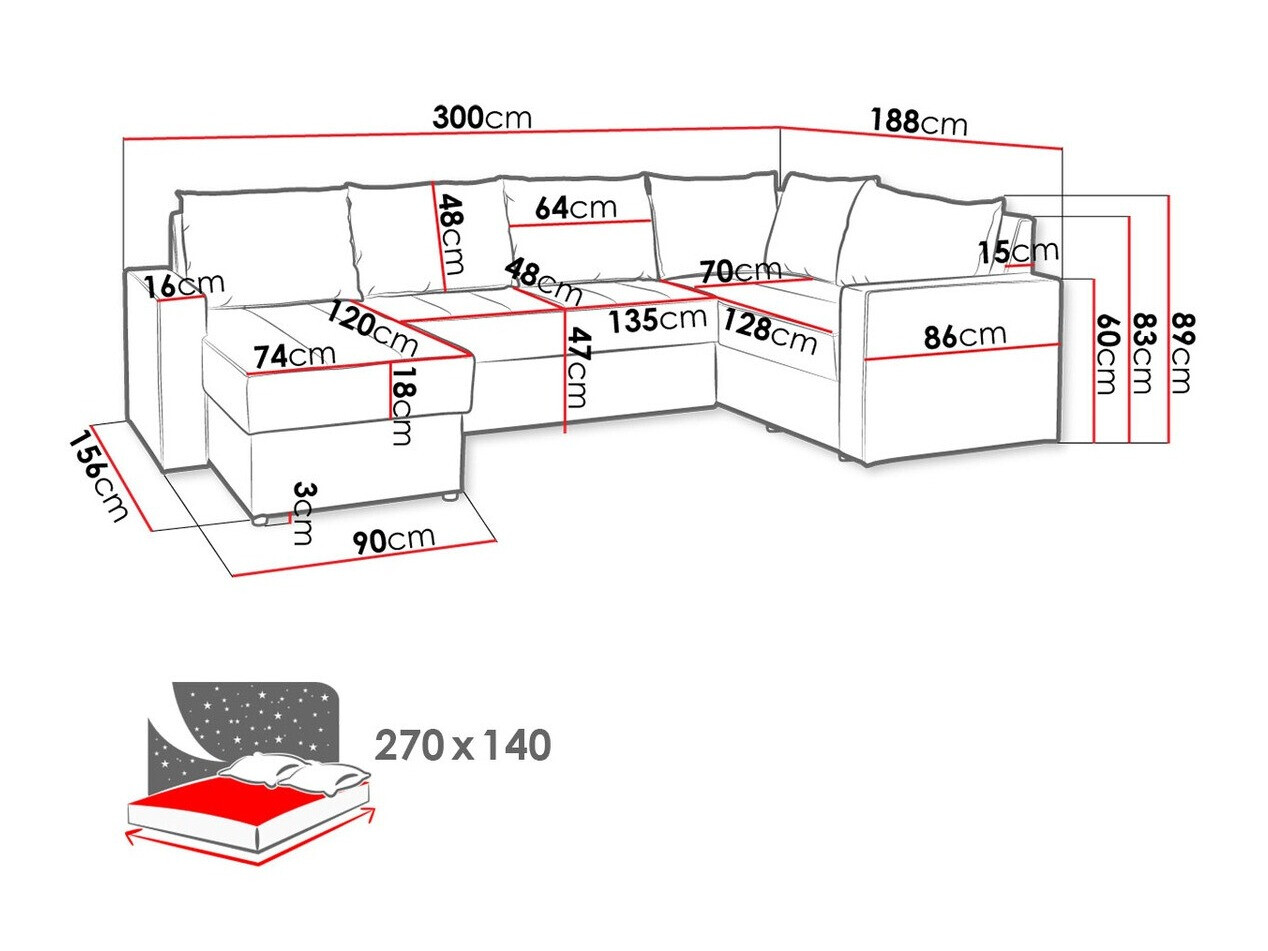 Kutna garnitura Providence 144 (Loca 21)