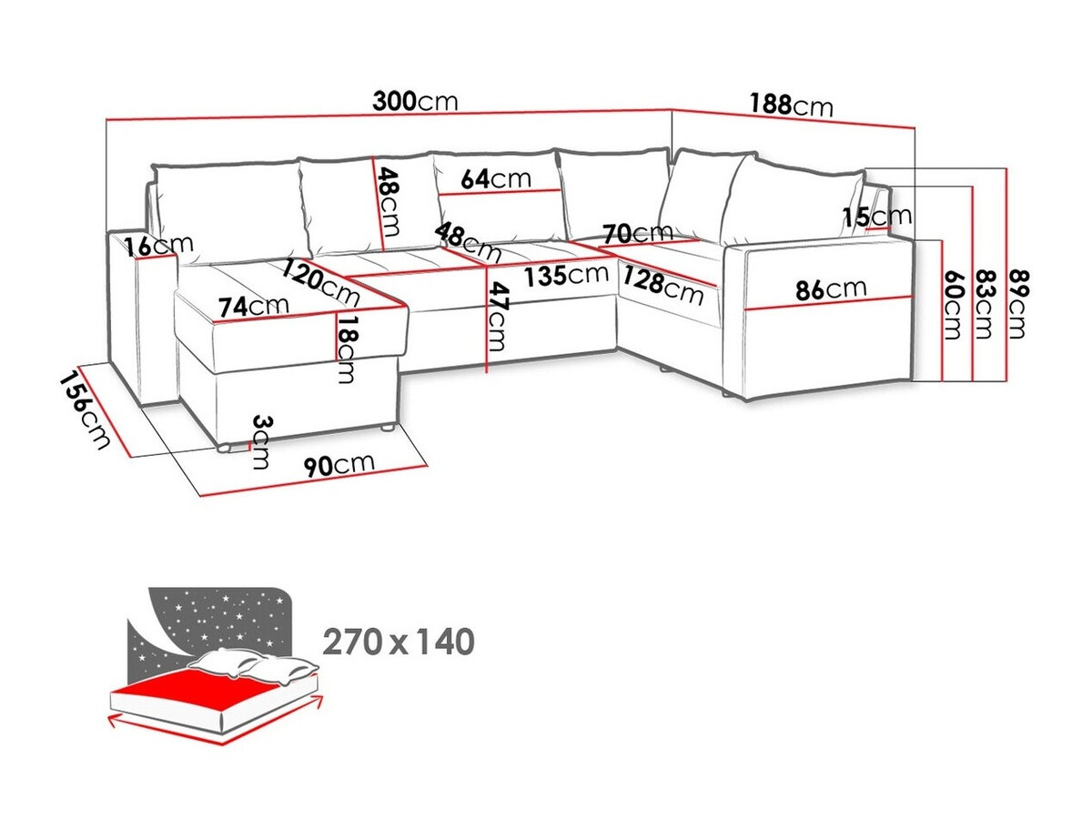 Kutna garnitura Providence 144 (Montana 101 + MDL 5)