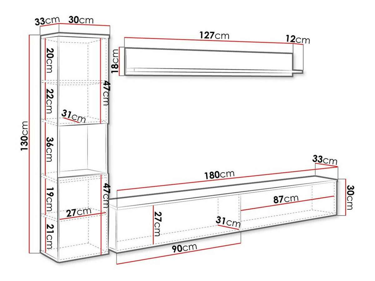 Set za dnevni boravak Sarasota 130 (Hrast Wotan)