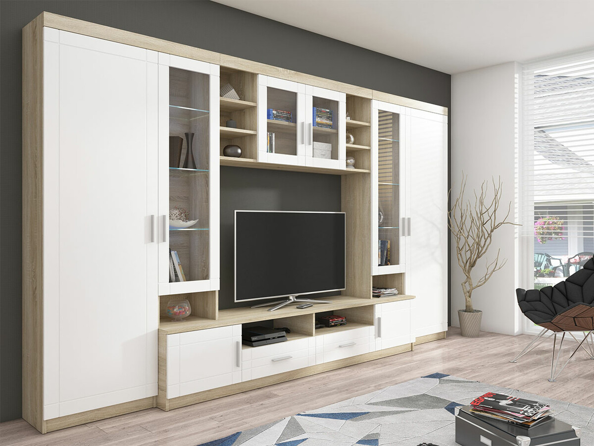 Set za dnevni boravak Tucson 108 (Sonoma hrast + Bijela)