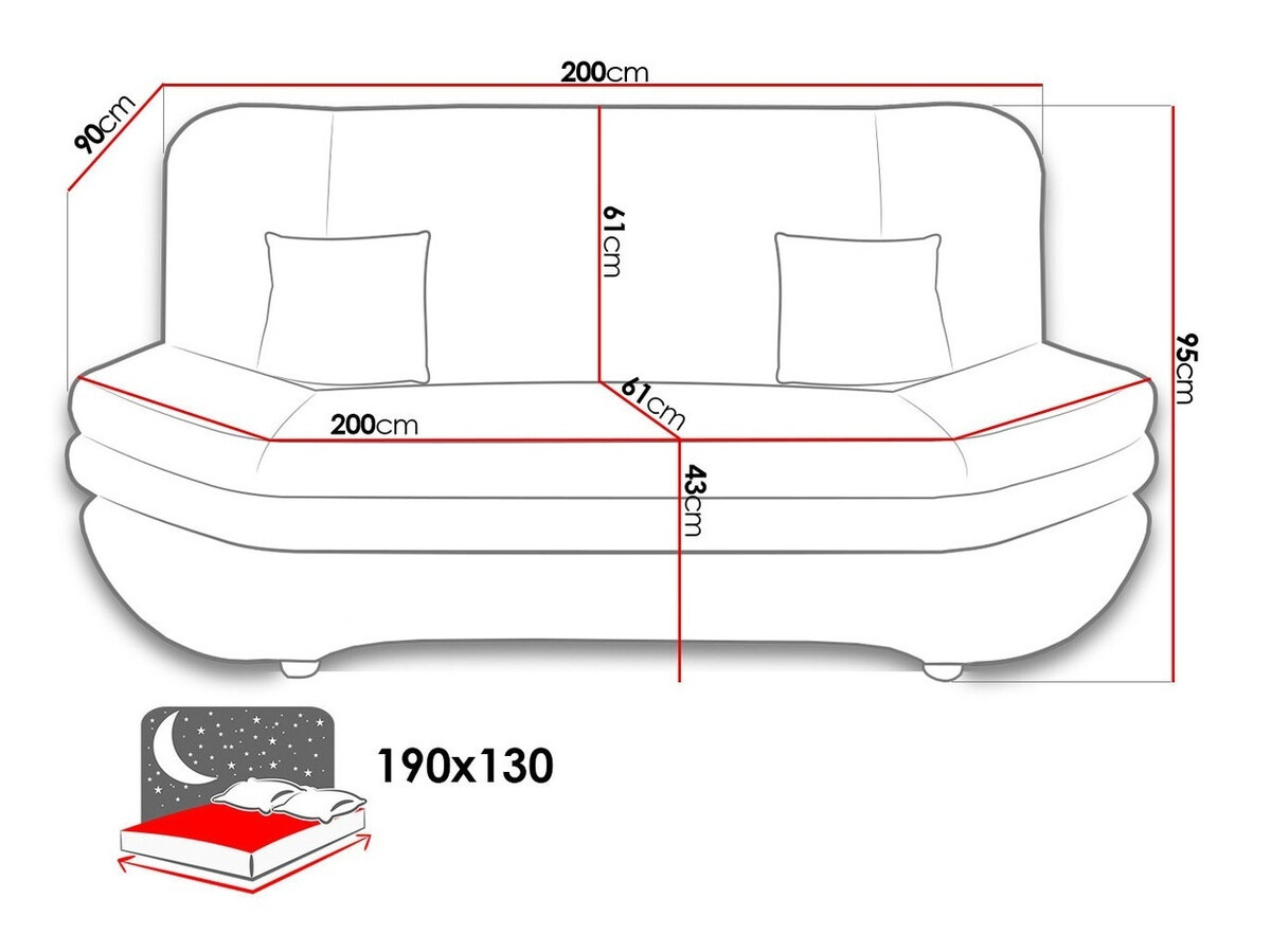 Kauč na razvlačenje Comfivo 234 (Boss 12)