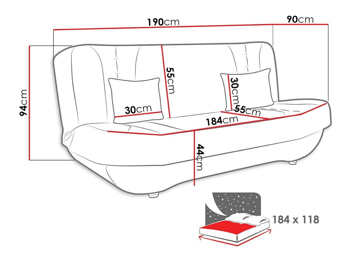 Kauč na razvlačenje Comfivo 239 (Alova 68 + Alova 07)