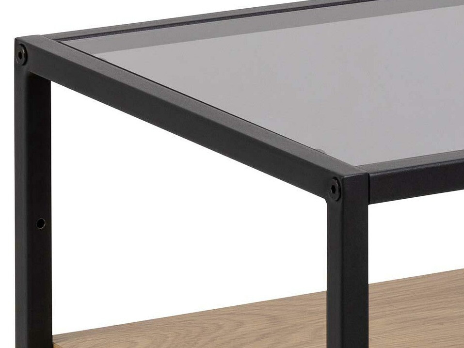 Noćni ormarić Norsica 695 (Crna + Divlji hrast)