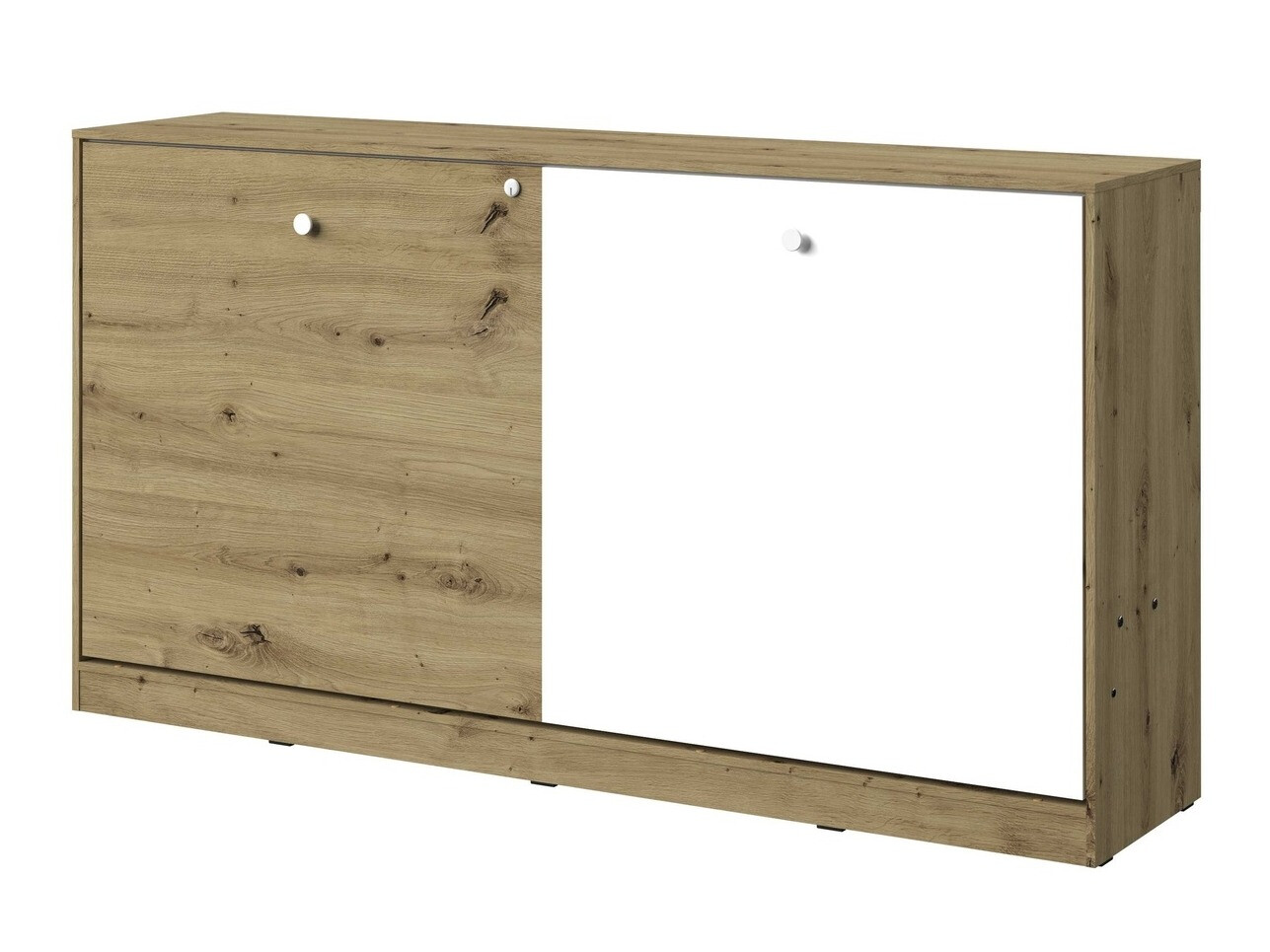 Zidni krevet Mirelbu 114 (Artisan hrast + Bijela)