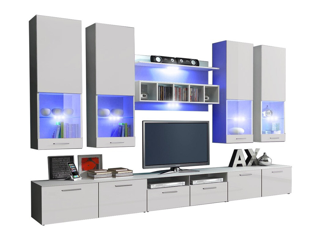 Dnevni boravak Nashville 107 (Bijela + Sjajno bijela)