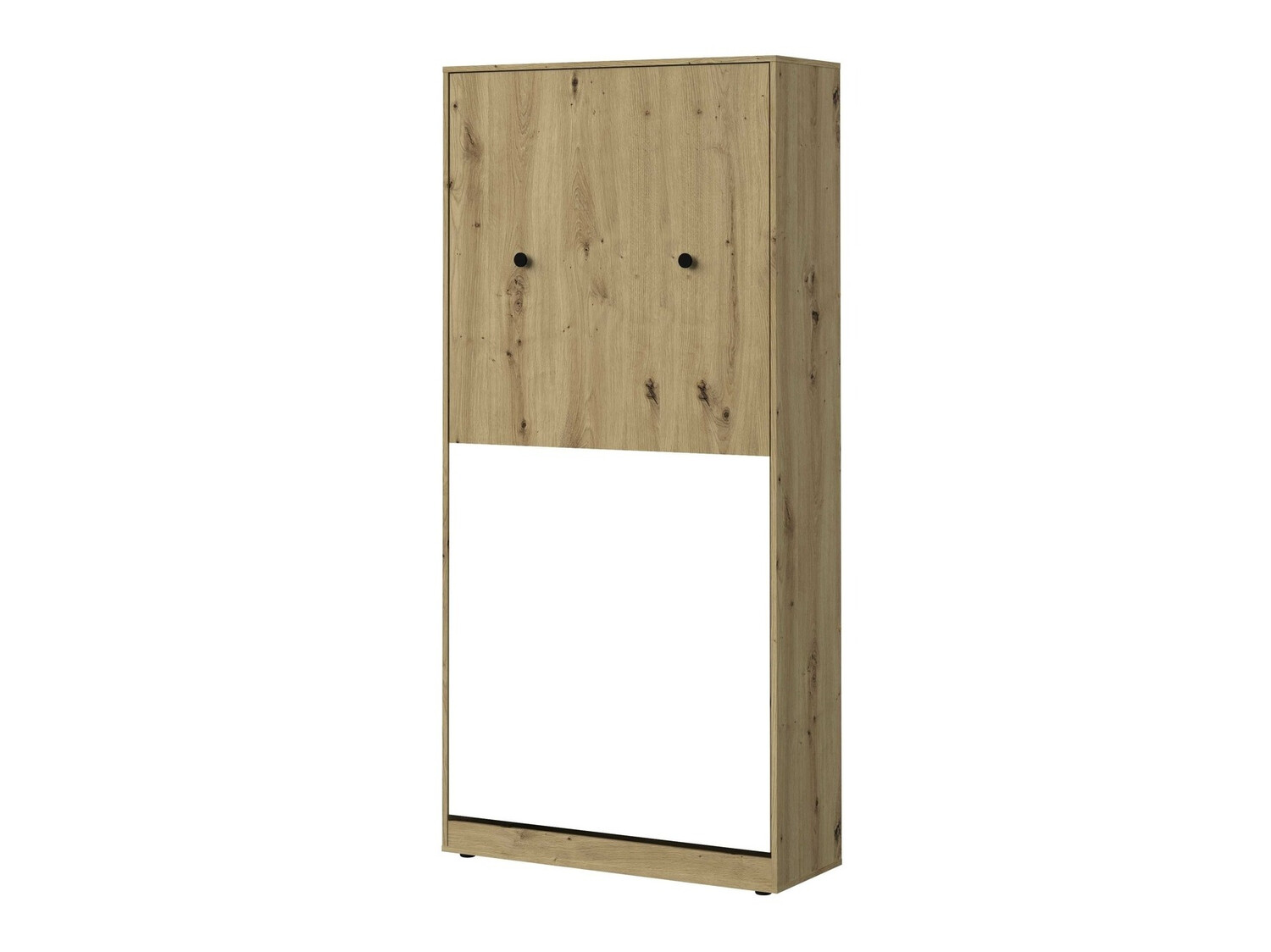 Zidni krevet Mirelbu 113 (Hrast Artisan + Bijela + Crna)