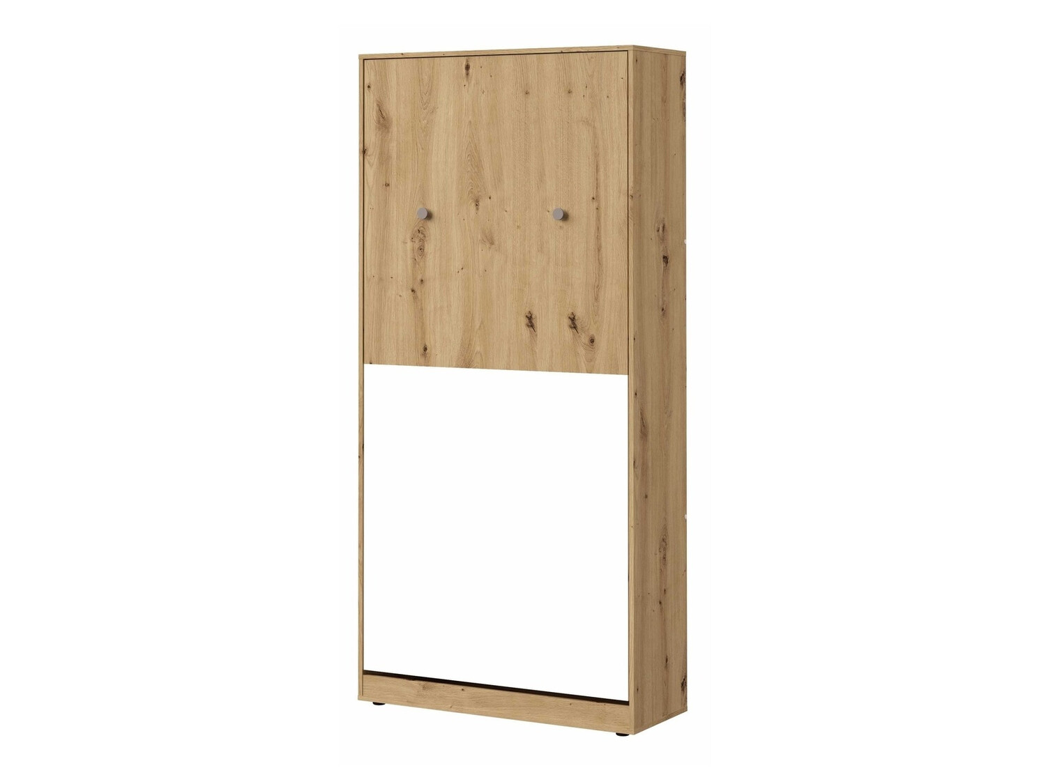 Zidni krevet Mirelbu 113 (Hrast Artisan + Bijela + Siva)