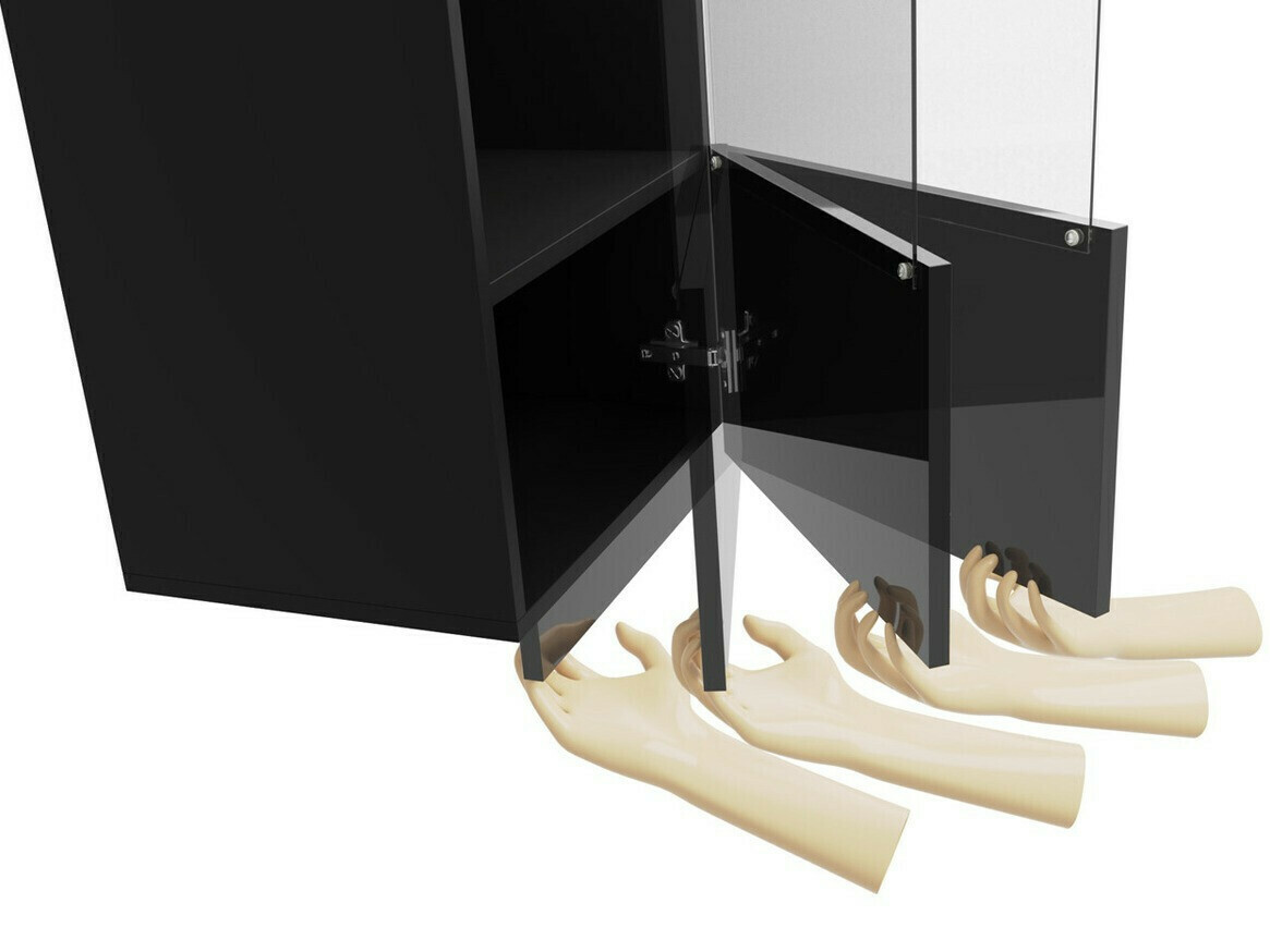 Set za dnevni boravak Tivdalu 108 (Crna + Sjajno crna)