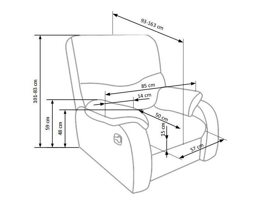 Podesiva fotelja Houston 564 (Smeđa)