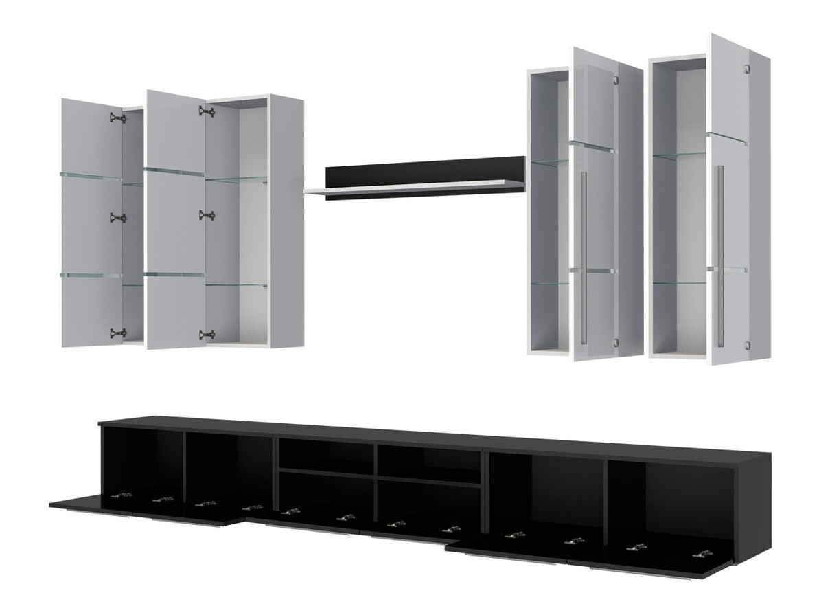 Set za dnevni boravak Flos (Bijela + Sjajno bijela)