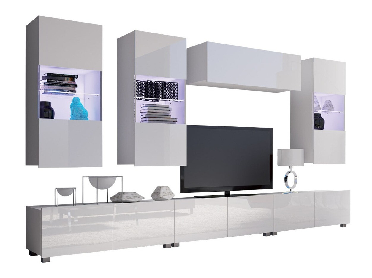 Set za dnevni boravak Remus XI (Bijela + Sjajno bijela)