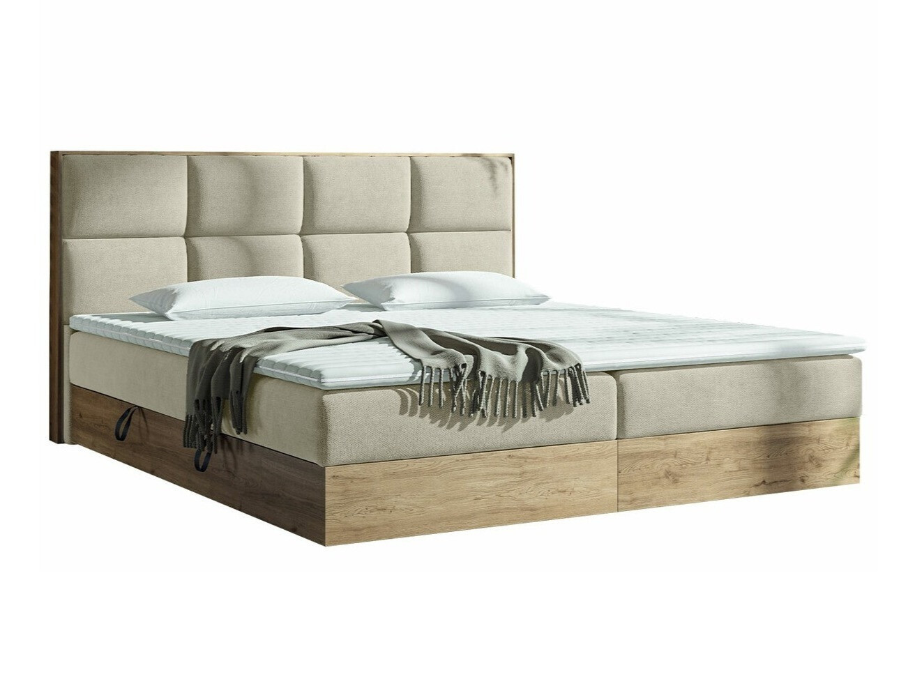 Boxspring krevet ComfiDream 165 (Zlatni hrast + Soro 21)