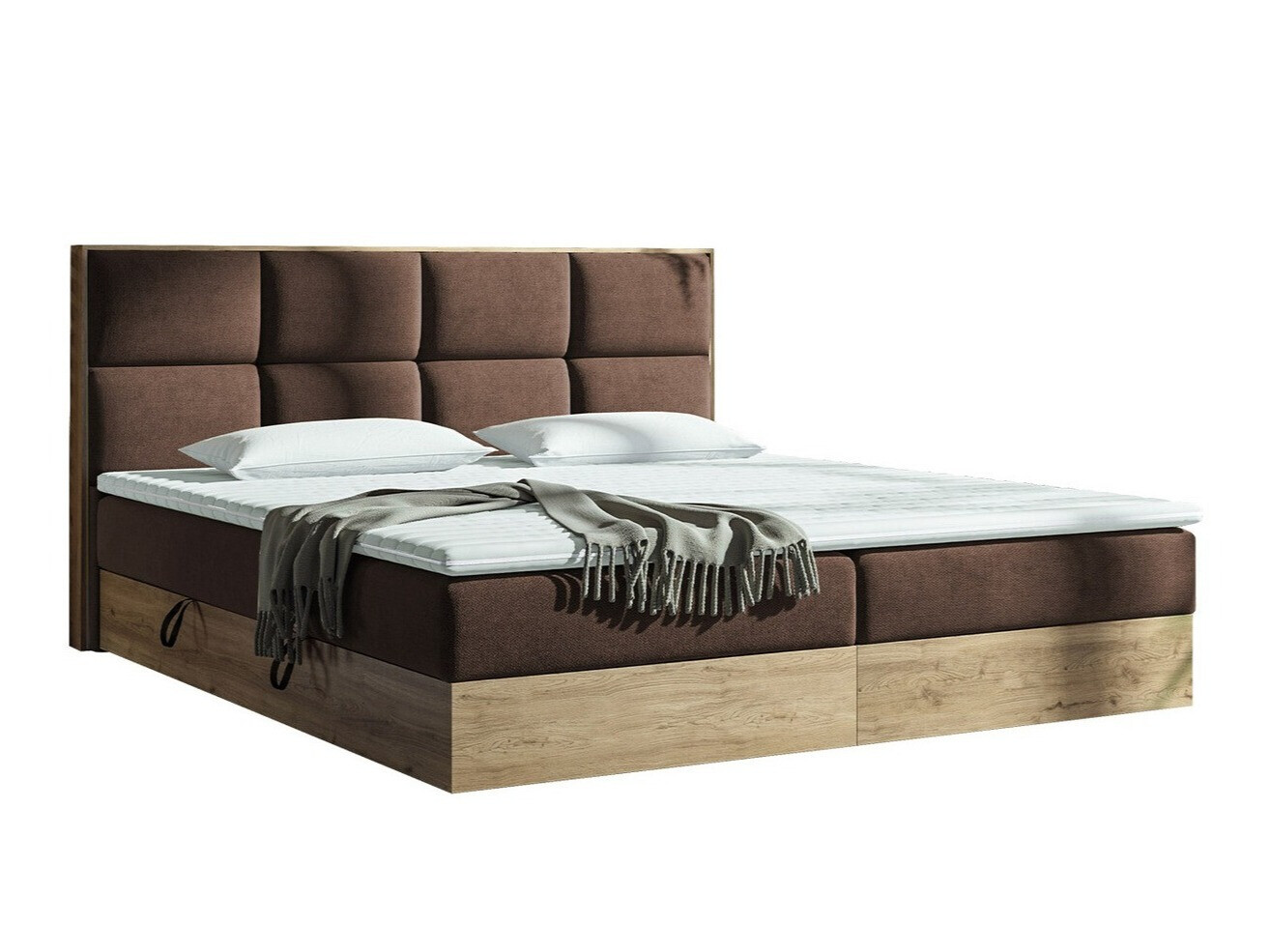 Boxspring krevet ComfiDream Miraena (Zlatni hrast + Soro 28)