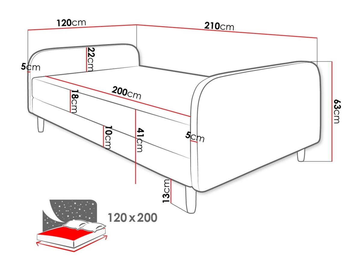 Krevet Memphis 125 (Rico 18)