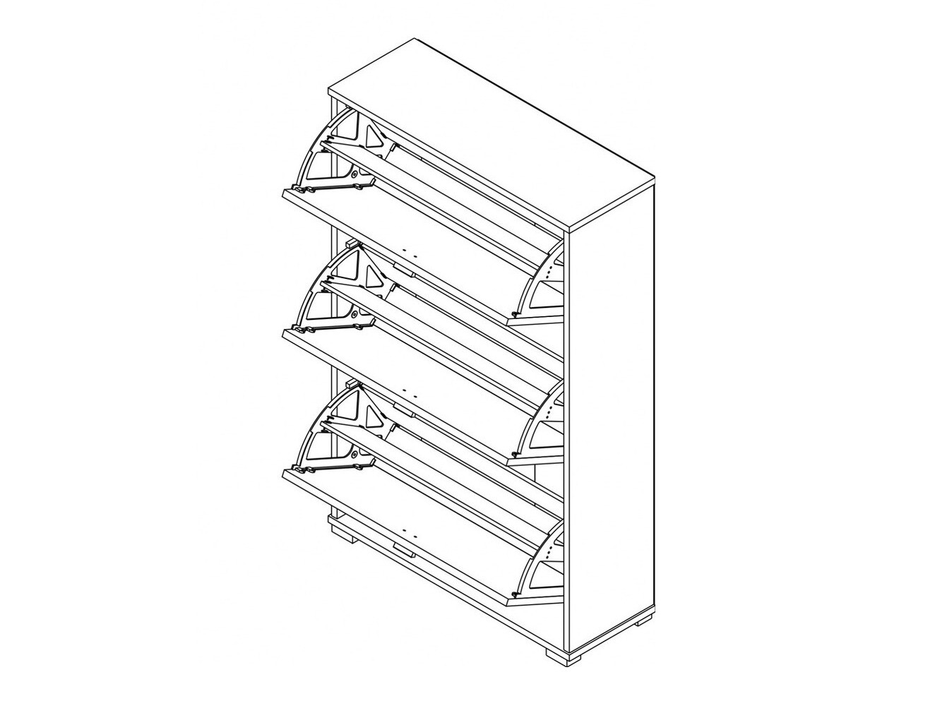 Ormarić za cipele Fenmora 102 (Bijela)