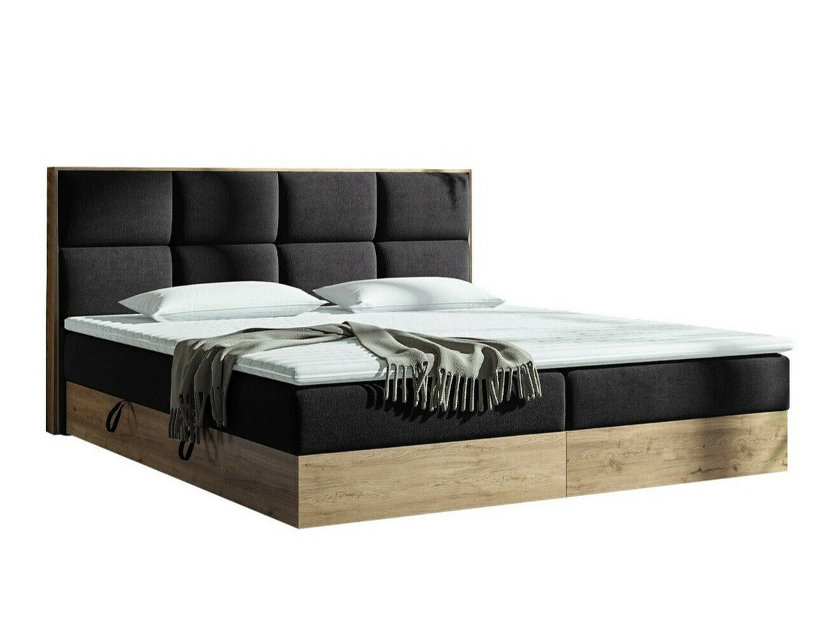 Boxspring krevet ComfiDream 165 (Zlatni hrast + Soro 100)