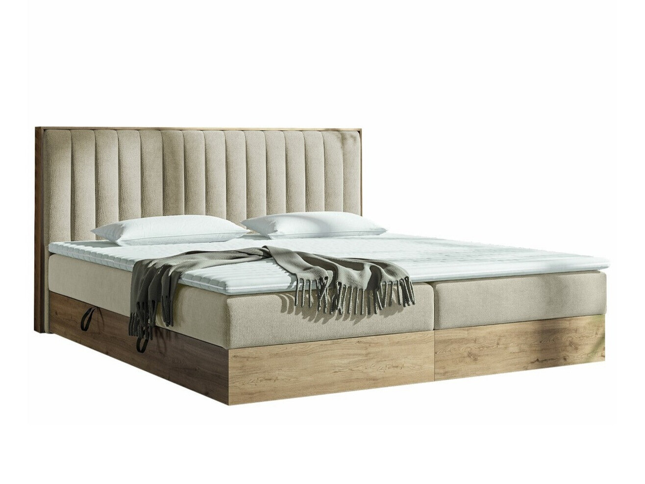 Boxspring krevet ComfiDream 166 (Zlatni hrast + Soro 21)