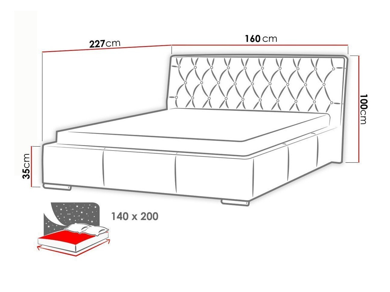 Krevet Baltimore 100 (Soft 017)