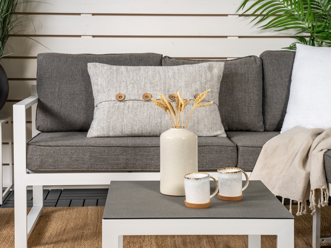 Set vrtnog namještaja Dallas 773 (Bijela + Siva)