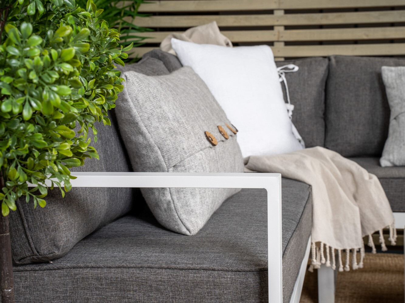 Set vrtnog namještaja Dallas 773 (Bijela + Siva)