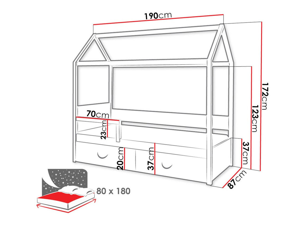 Krevet Henderson 132 (Bijela)