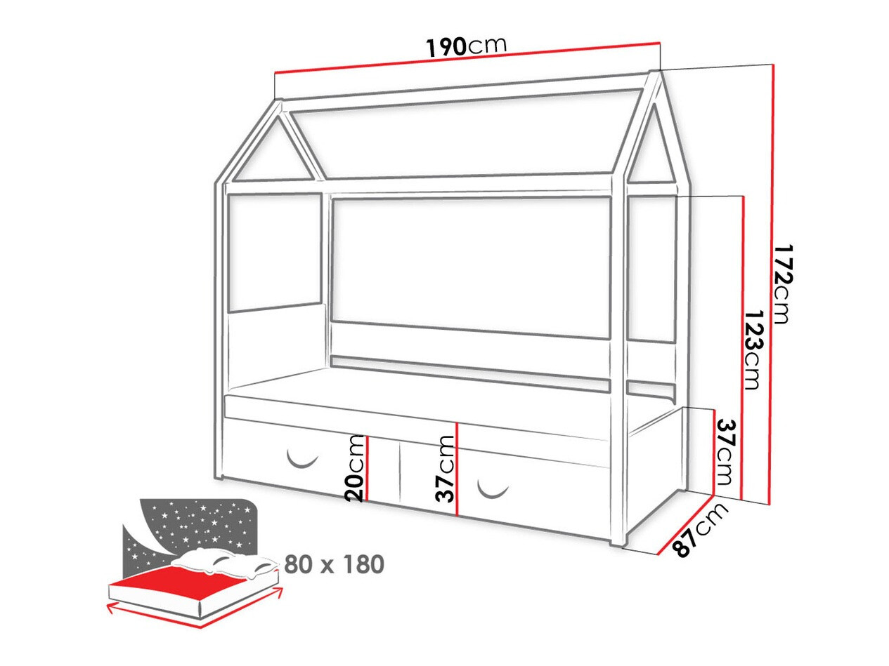 Krevet Henderson 133 (Bijela)