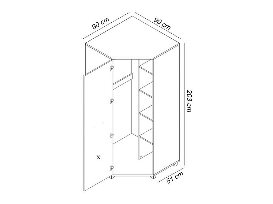 Kutni ormar Murrieta 108 (Sonoma hrast)