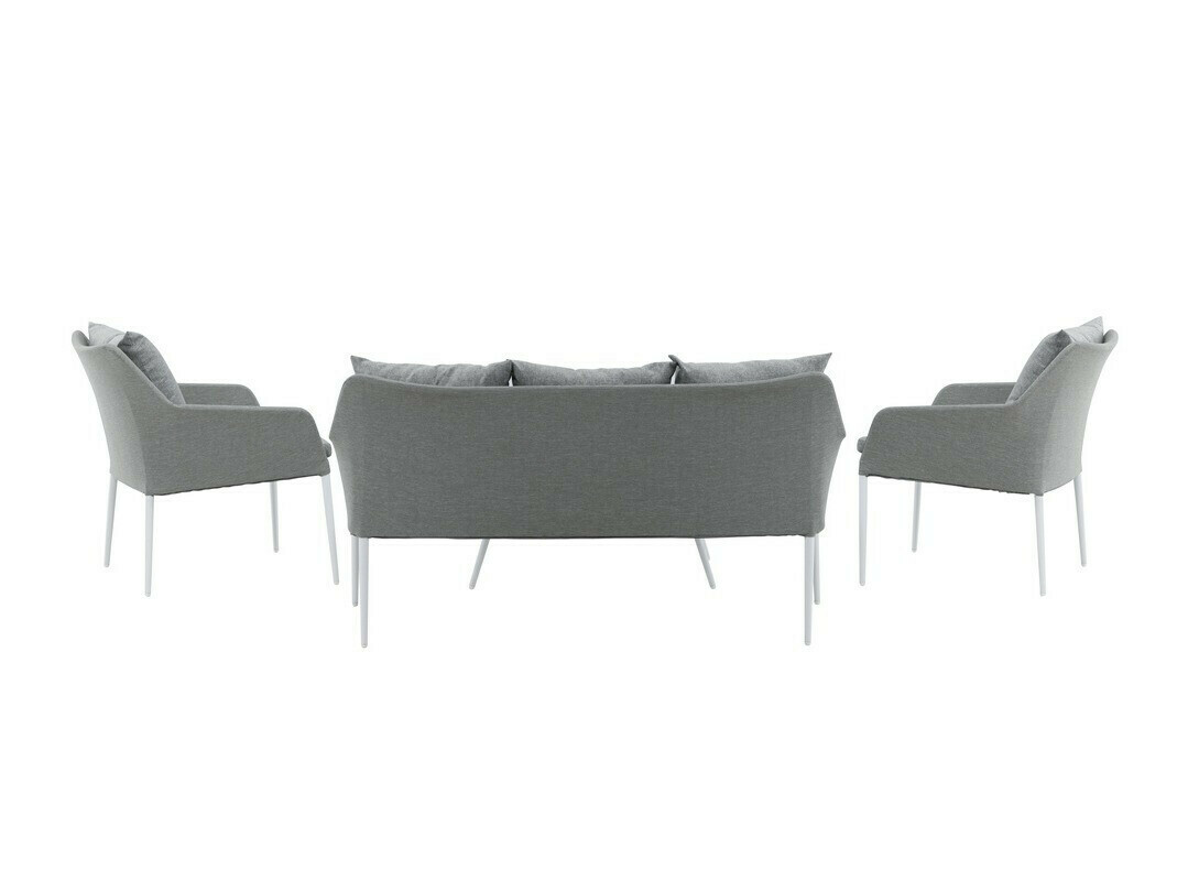 Set vrtnog namještaja Dallas 3116 (Svijetlo siva + Bijela)