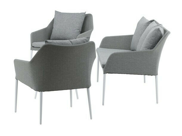 Set vrtnog namještaja Dallas 3116 (Svijetlo siva + Bijela)