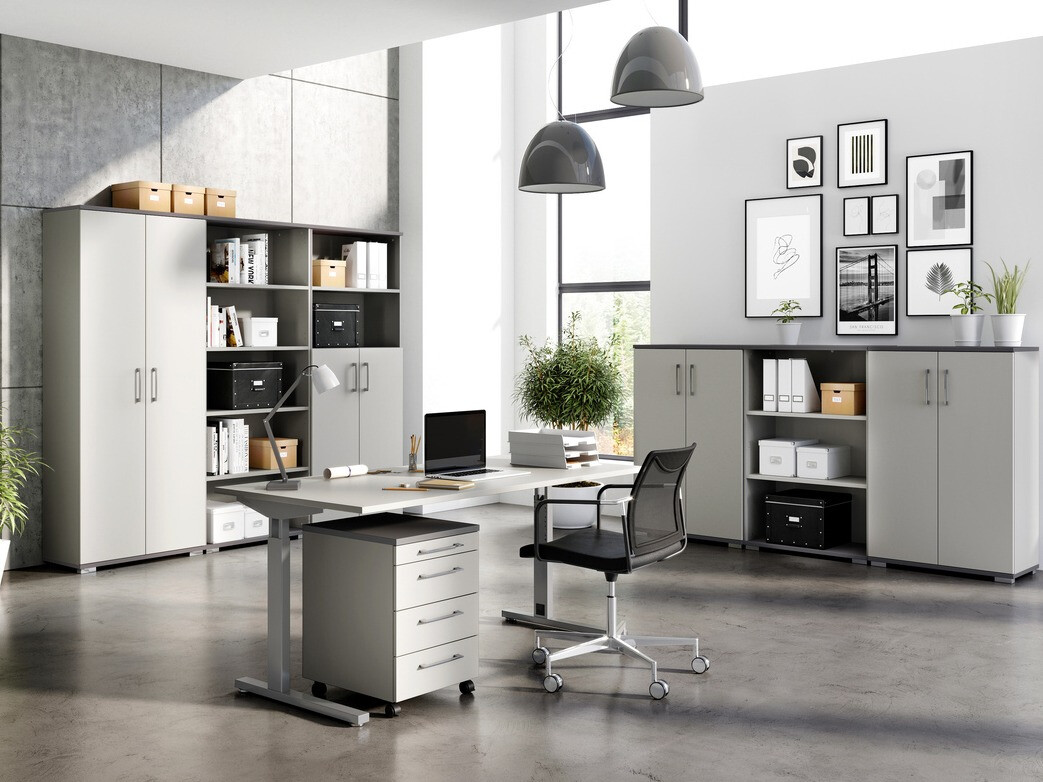 Uredski stol Lartesi 107 (Svijetlo siva + Grafit)