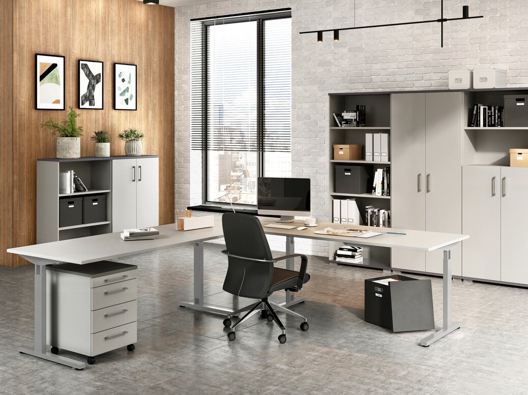 Uredski stol Lartesi 107 (Svijetlo siva + Grafit)