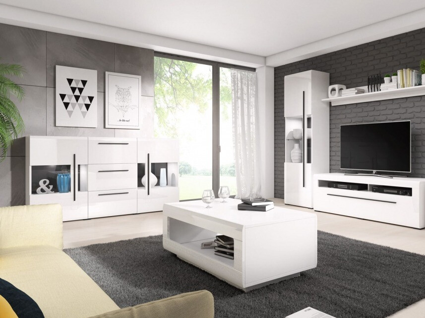 Stolić za kavu Ophsalu 102 (Bijela + Sjajno bijela)