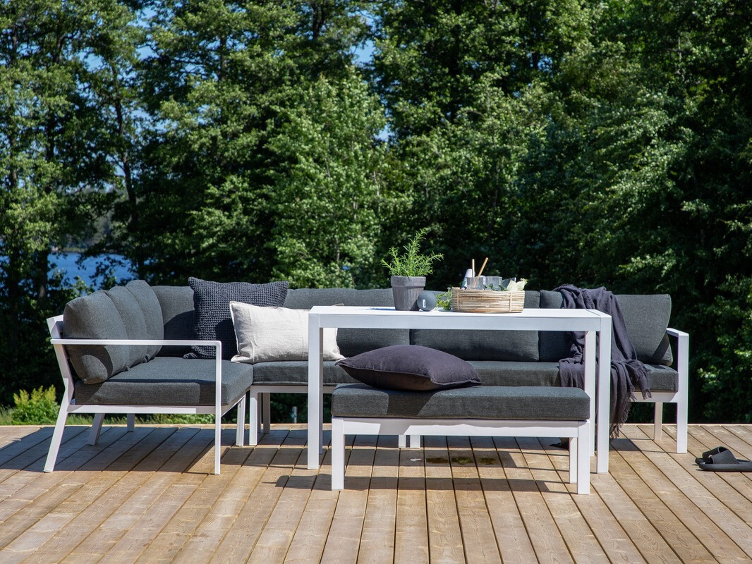 Set vrtnog namještaja Dallas 3119 (Bijela + Siva)