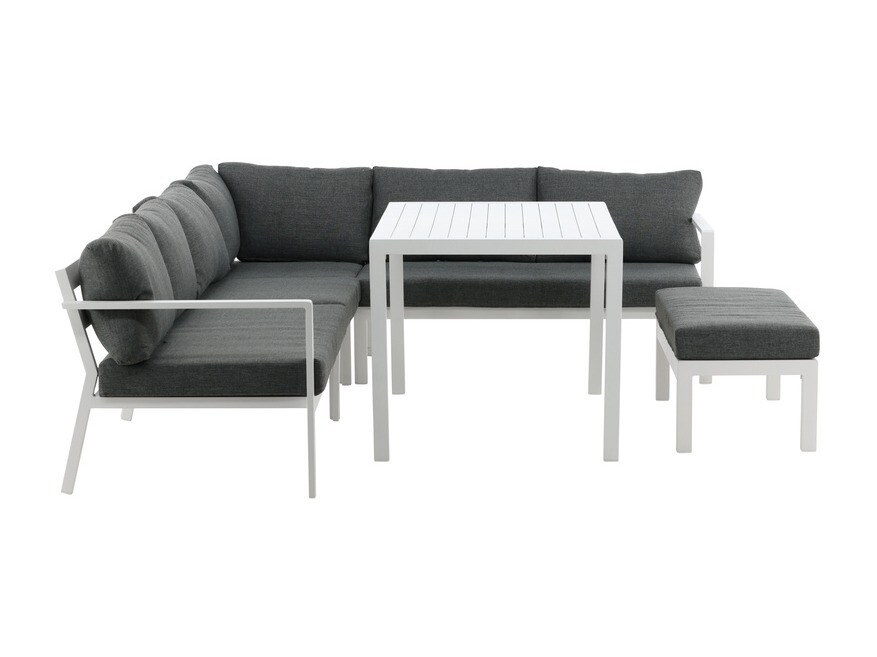 Set vrtnog namještaja Dallas 3119 (Bijela + Siva)