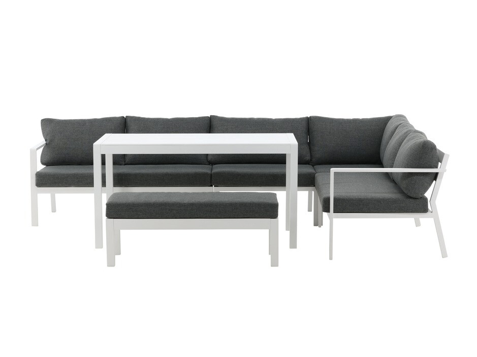 Set vrtnog namještaja Dallas 3119 (Bijela + Siva)