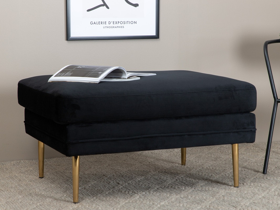 Tapecirana klupa Dallas 2653 (Crna + Zlatna)