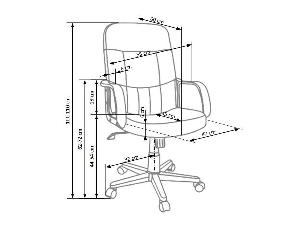 Uredska stolica Houston 594 (Crna)