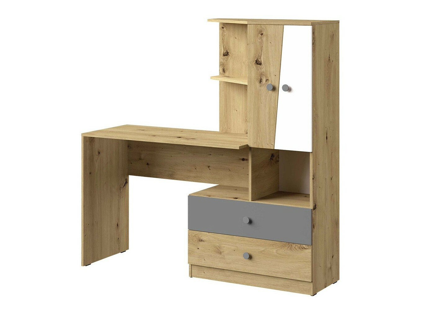Uredski stol Almira 110 (Artisan hrast + Bijela + Siva)