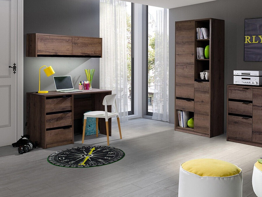 Uredski stol Fivelbo 100 (Hrast Monastery + Sjajno crna)